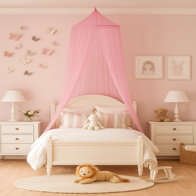 ciel de lit bébé cocon magique violet