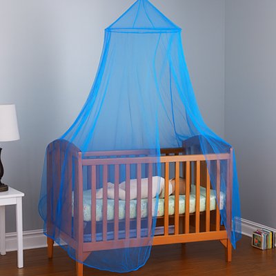 ciel de lit bebe feerique bleu moustiquaire protection
