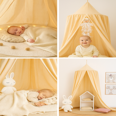 ciel de lit beige cocon paisible plusieurs scenarios dans chambre