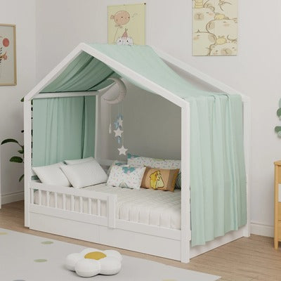 ciel de lit cabane doux sommeil 1 pièce verte