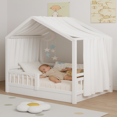 ciel de lit cabane doux sommeil enfant couché