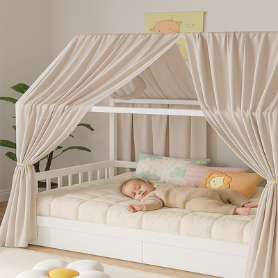 ciel de lit cabane doux sommeil enfant endormi