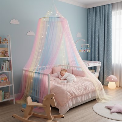 ciel de lit enchanteur adorable bébé dans berceau