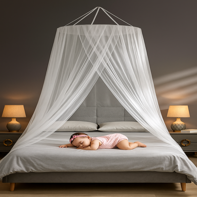 ciel de lit pour bebe cocon protecteur blanc bébé couché
