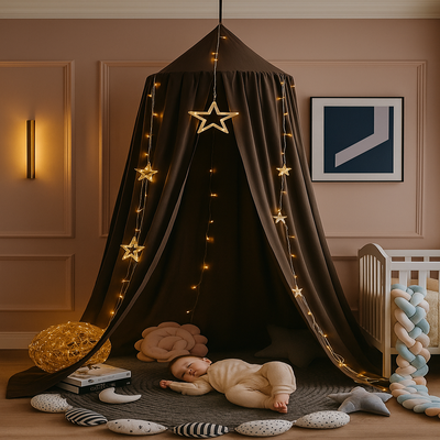 ciel de lit pour enfant café enfant endormi