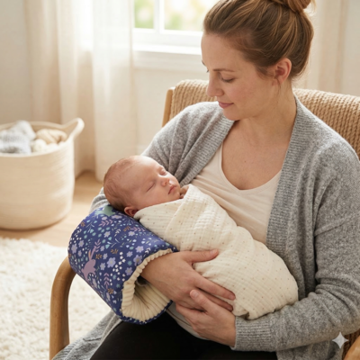 coussin d'allaitement confortable étoile maman avec enfant