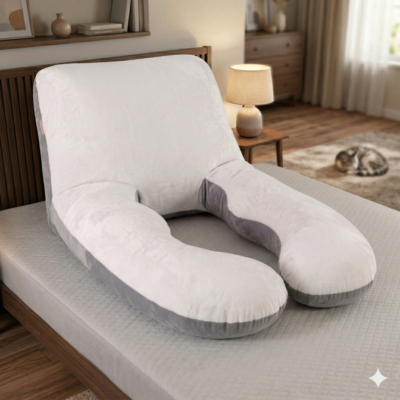 coussin d'allaitement grossesse multifonction gris