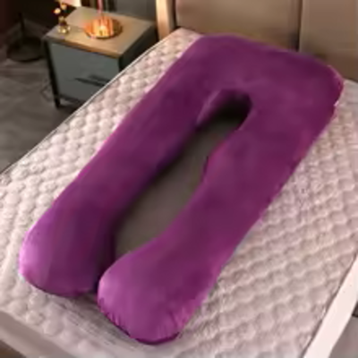 coussin d'allaitement grossesse multifonction rouge au vin