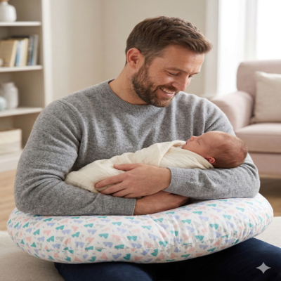 coussin d allaitement relaxant papa berce enfant