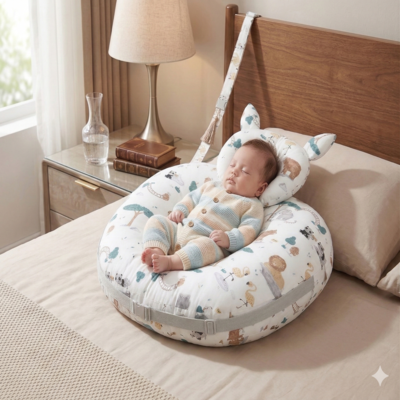 coussins d'allaitement adorable enfant endormi