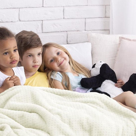 COUVERTURE BÉBÉ | BLEU ET BLANC - BABYSTORE - BKAM
