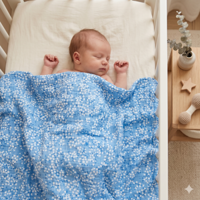 couverture bébé emmaillotage enfant couché