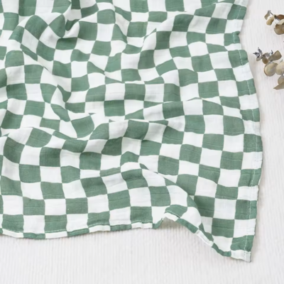 couverture bébé emmaillotage vert