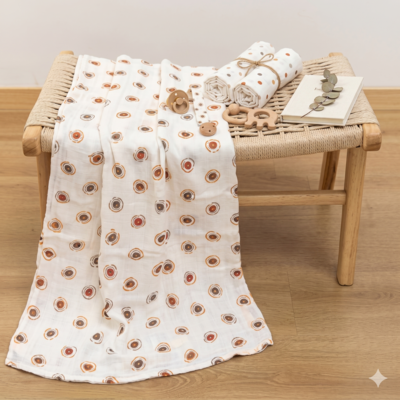couverture bebe en mousseline fleur respirant