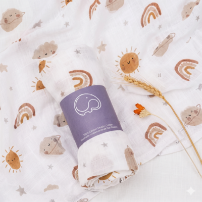 couverture bebe en mousseline soleil adorable