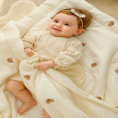 couverture bebe polaire ours printemps automne couvert a moitie bebe