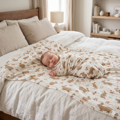 couverture d'emmaillotage douce enfant dort