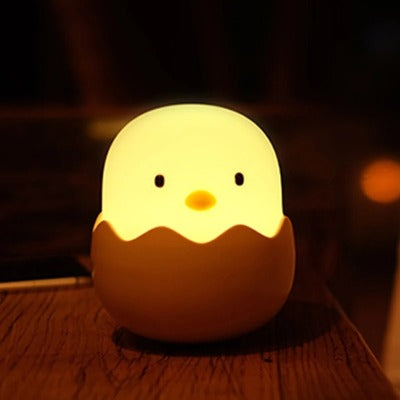 lampe veilleuse bebe poussin en coquille d'œuf