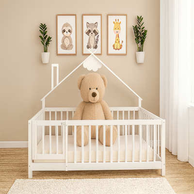 lit par terre robuste avec nounours