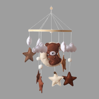 mobile bebe ourson brun