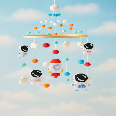 mobile bebe pour lit douce nuit astronaute