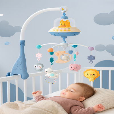 mobile musicale bebe amusant bleu bébé endormi