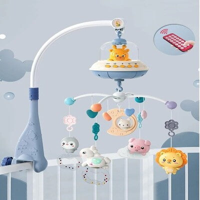 mobile musicale bebe amusant bleu