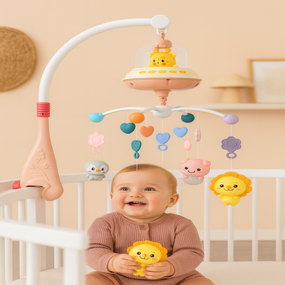 mobile musicale bebe amusant rose bébé amusant