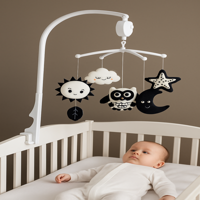 mobile musique bebe cloche de lit hibou bébé couché
