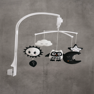 mobile musique bebe cloche de lit hibou