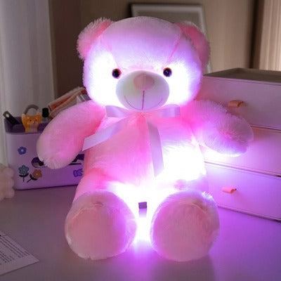 peluche veilleuse ours multicolore doux