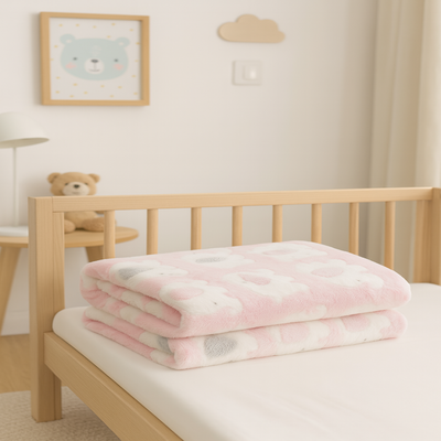 polaire couverture bébé couette protectrice rose