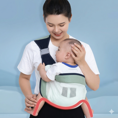 port bebe en echarpe enfant paisiblement installé