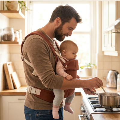 porte bebe bandoulière papa prepare