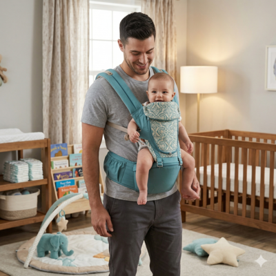 porte bebe ergobaby echarpe de portage papa avec enfant