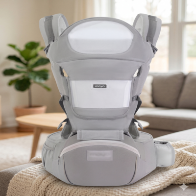 porte bebe ergonomique gris