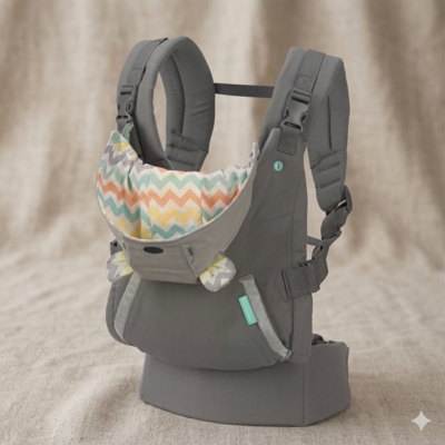 porte bébé nouveau né multi positions gris