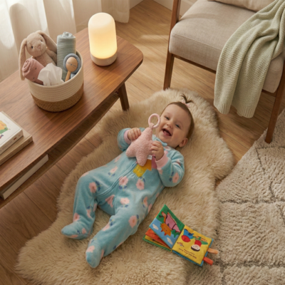 pyjama bebe fille ample enfant allongé