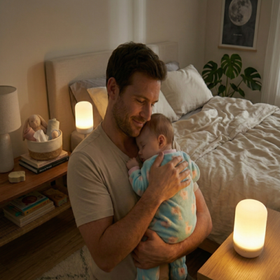 pyjama bebe fille ample enfant avec papa