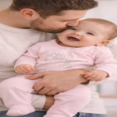 pyjama bébé fille combinaison imprimée bébé avec papa 