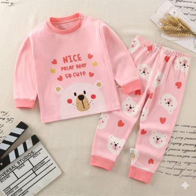 pyjama bébé manche longue rose
