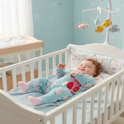 pyjama bébé polaire vert armé enfant dort