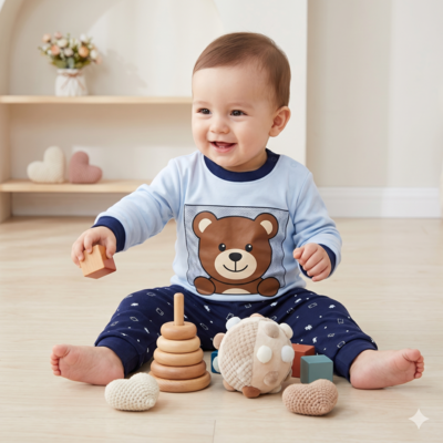 pyjama bebe respirant enfant assis