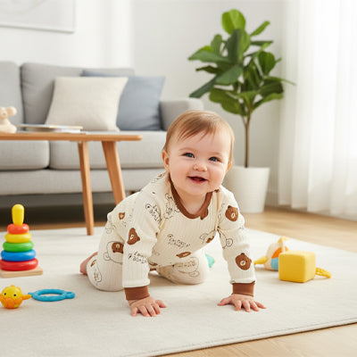 pyjama garcon bebe respirant ours enfant joue
