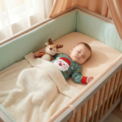 pyjama noel bebe dessin anime enfant dort