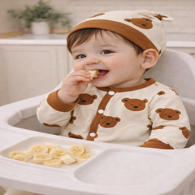 pyjama pour bébé garçon boutonée ours bébé mange