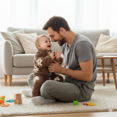 pyjama velour bebe épaissi enfant avec papa