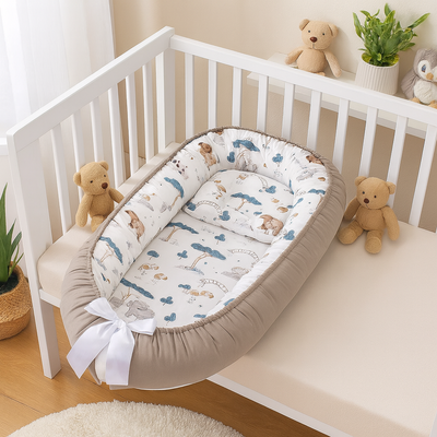réducteur de lit bébé cocon d'or dans berceau