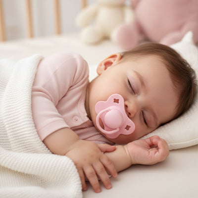 sucette bebe apaisante rose enfant dort