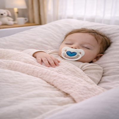 sucette pour bebe résistante bleu bébé dort